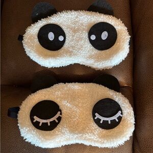2 Cute Panda Eye Masks ~ New without tags, sold together